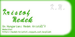 kristof medek business card